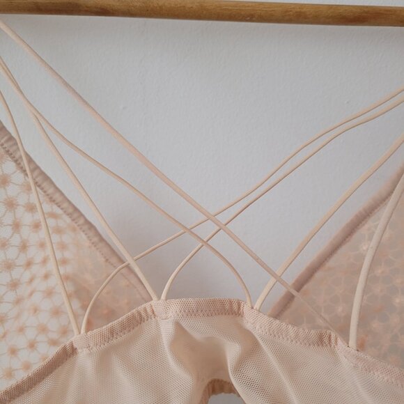 Victoria's Secret Unlined Strappy Starburst Plunge Bra in Champagne-34D - Picture 5 of 8